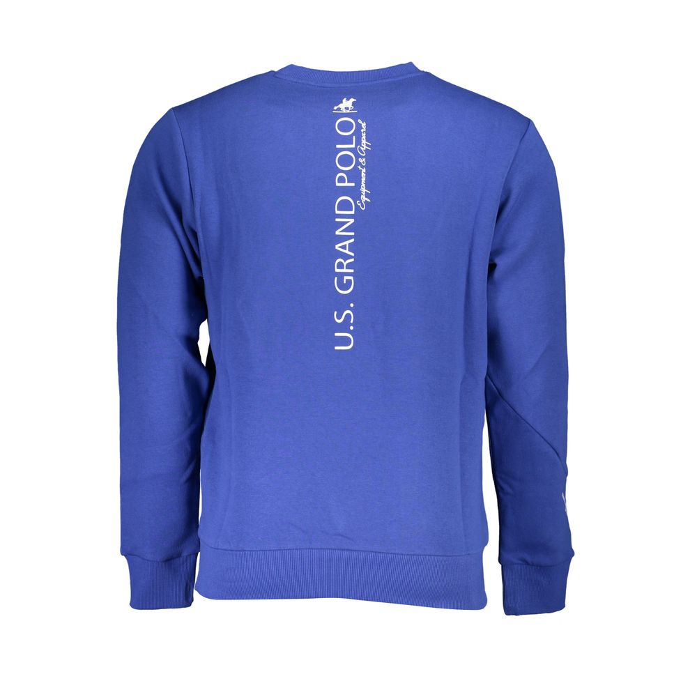 Hooded Sweatshirt Hoodie by U.S. Grand Polo for men in cotton polyester blue & print features a authentic silhouette, showcasing a sophisticated and authentic detail for a refined finish.