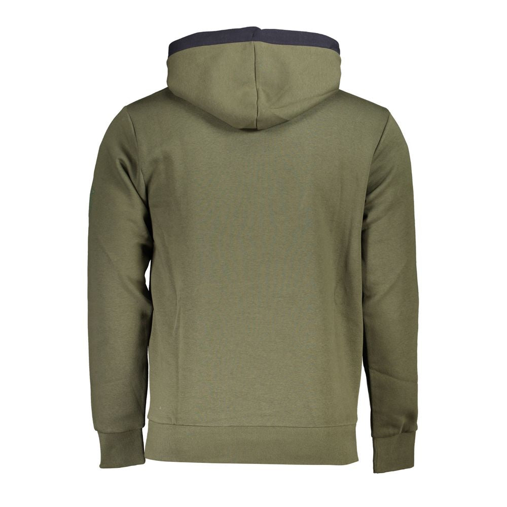 Hooded Sweatshirt Hoodie by U.S. Grand Polo for men in cotton polyester green & print showcases a city-ready silhouette, artfully detailed with a signature and for a city-ready finish.