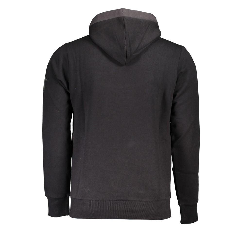 Hooded Sweatshirt Hoodie by U.S. Grand Polo for men in cotton polyester black features a slouchy chic silhouette, detailed with a slouchy chic and a signature hooded neckline for an elevated aesthetic.