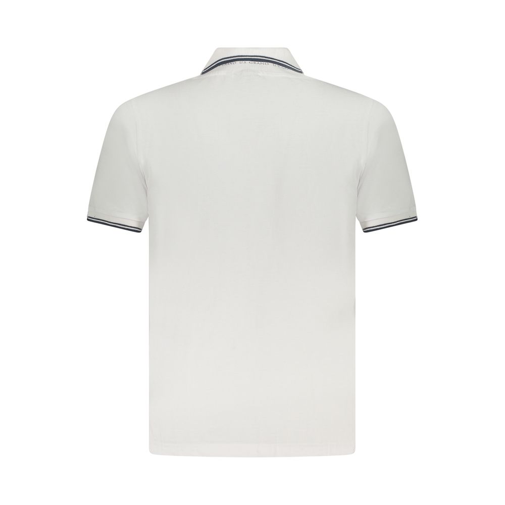 Polo Shirt by U.S. Grand Polo for men in cotton white presents a sleek silhouette, featuring a refined and for a sleek finish.