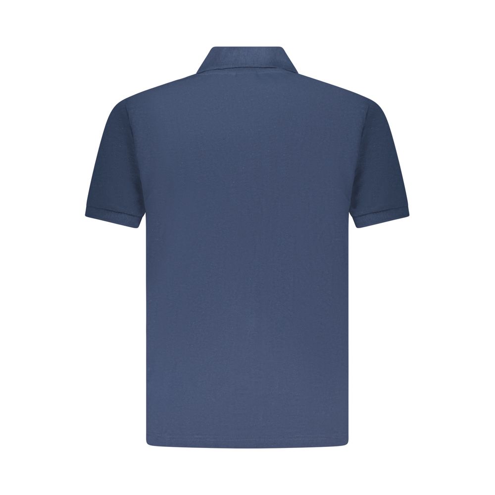 Polo Shirt by U.S. Grand Polo for men in cotton blue showcases a sharp silhouette, detailed with a refined and sharp for a sophisticated finish.