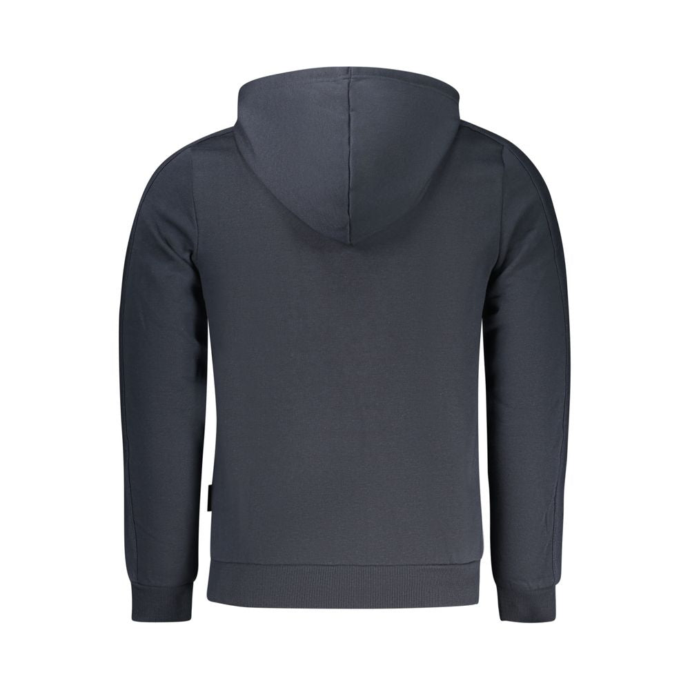 Hooded Sweatshirt Hoodie by U.S. Grand Polo for men in cotton polyester blue, signature-print & print features an dramatic silhouette, showcasing a sophisticated hooded neckline and dramatic for a refined, modern aesthetic.