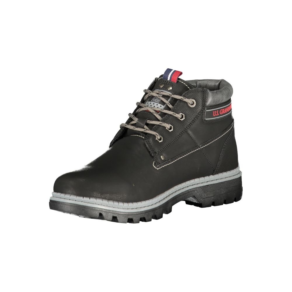 Ankle Boots by U.S. Grand Polo for men in polyester & polyurethane black, brown & signature features an high-performance silhouette, showcasing the sophisticated design of the Men's Polyester & Polyurethane Ankle Boots with a and a refined .
