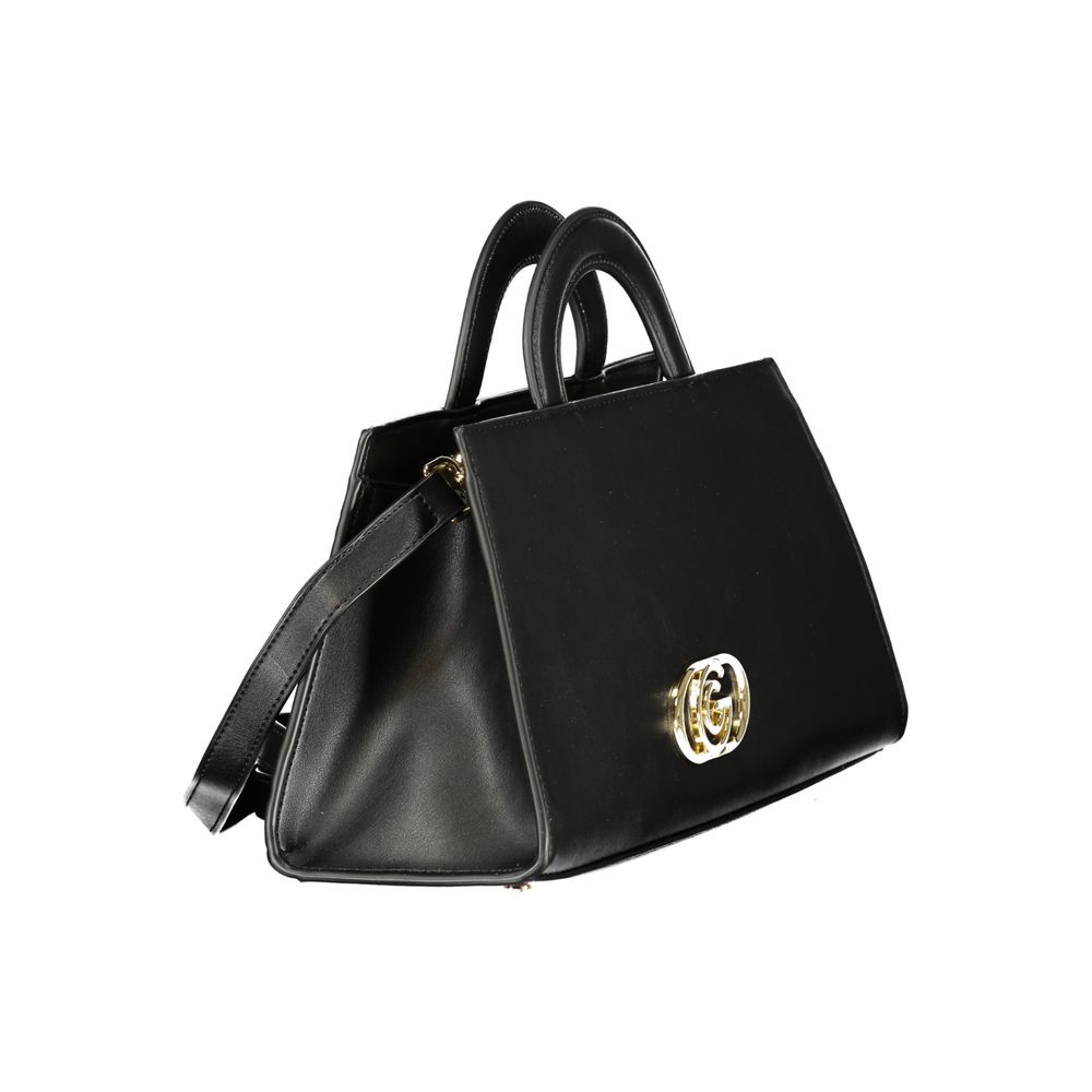 Handbag by Gabriella G By Gabriella Gucci for women in polyurethane black features a refined silhouette, showcasing a secure zipper, organized internal-pockets & cardholder, and versatile shoulder-strap, handle & detachable-strap for a refined finish.