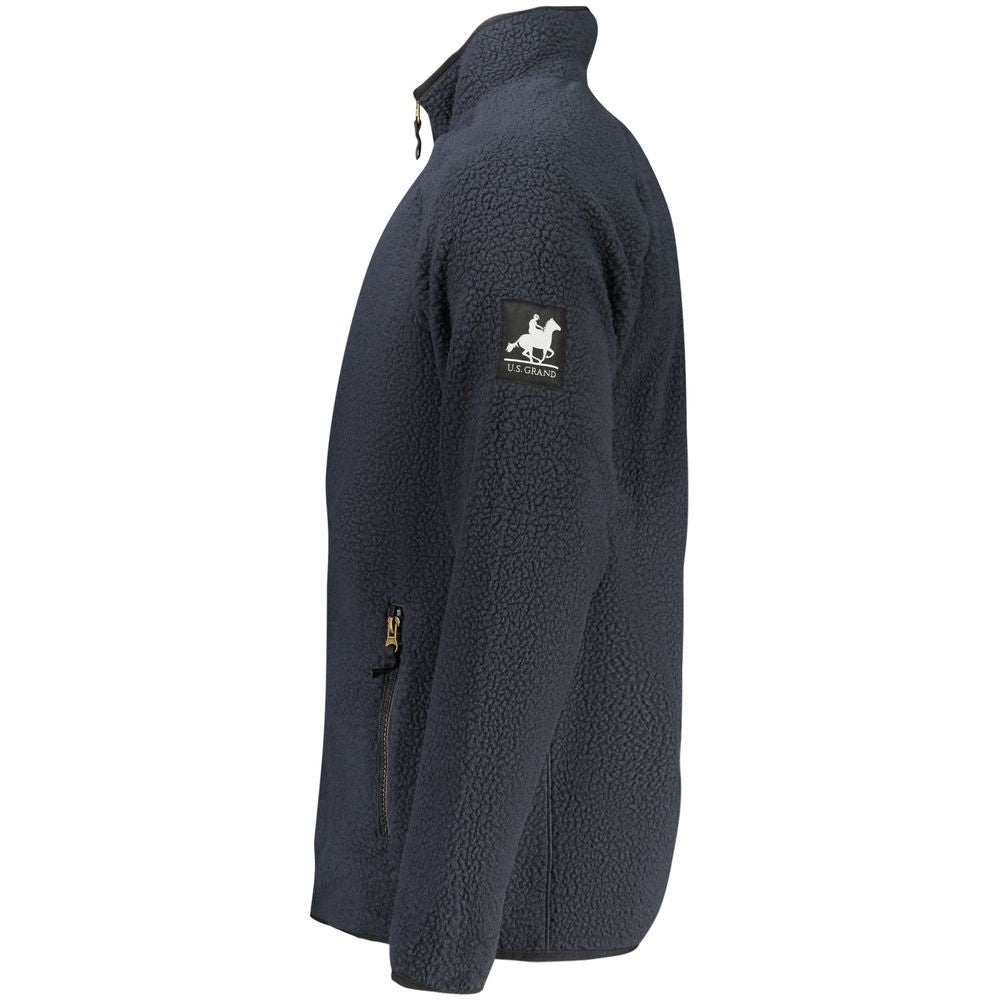 Sweatshirt by U.S. Grand Polo for men in sheep leather & plush polyester blue features an enviable silhouette, showcasing a premium and refined for a truly enviable finish.