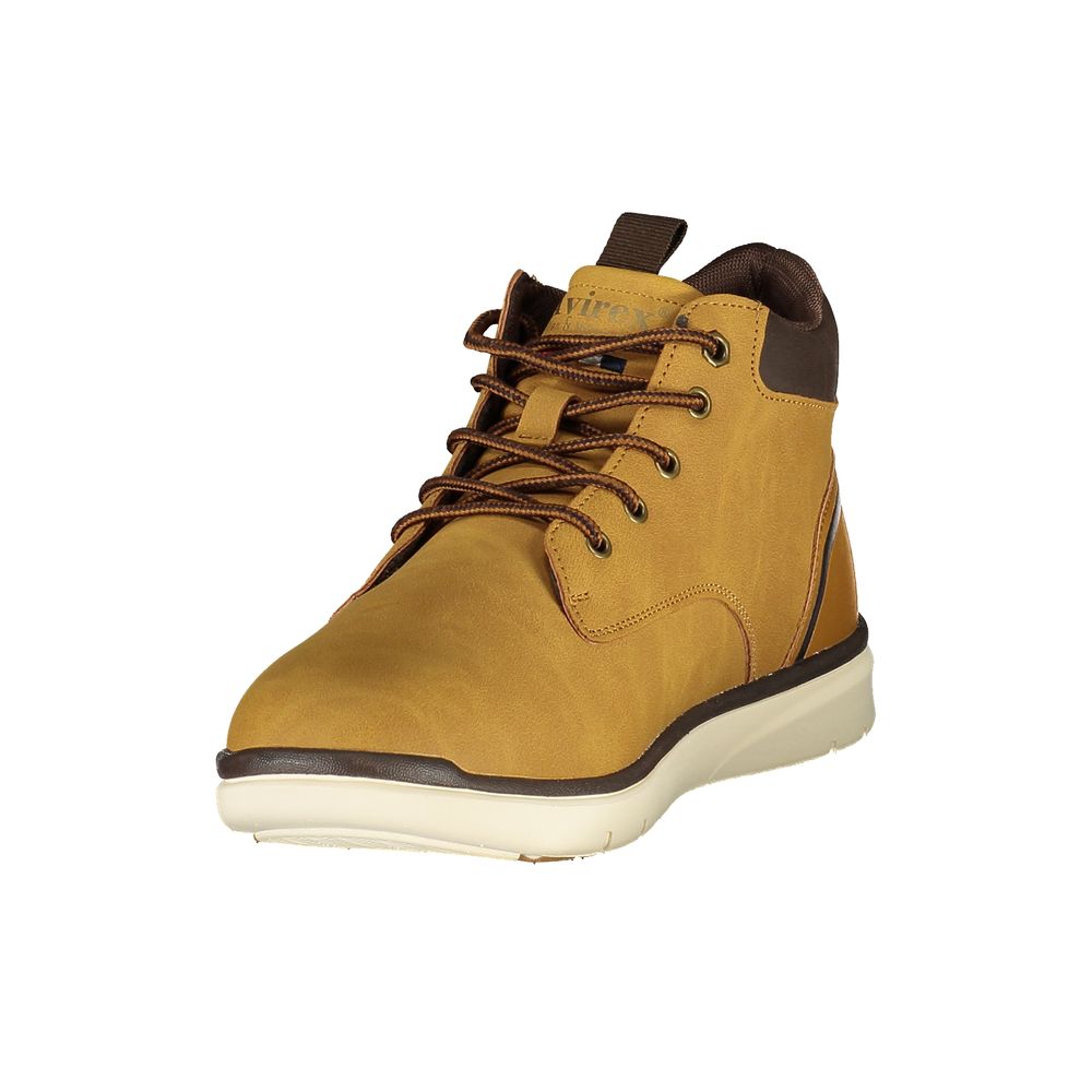 Lace-Up Ankle Boots by Avirex for men in polyester & polyurethane brown features an aerodynamic silhouette from the Men's Polyester & Polyurethane Lace-Up Ankle Boots collection, showcasing a aerodynamic and refined for an aerodynamic look.