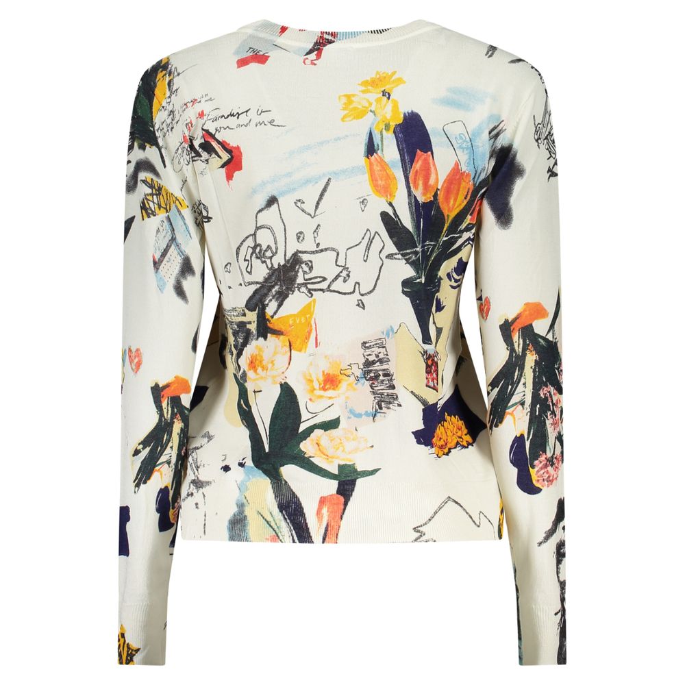 Sweatshirt by Desigual for women in polyamide viscose white & patterned features an exquisite silhouette, showcasing and details for a exquisite look.