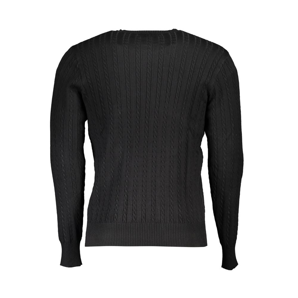 Sweatshirt by U.S. Grand Polo for men in nylon & viscose black features an provocated silhouette, detailed with a provocated and a refined for a sophisticated aesthetic.