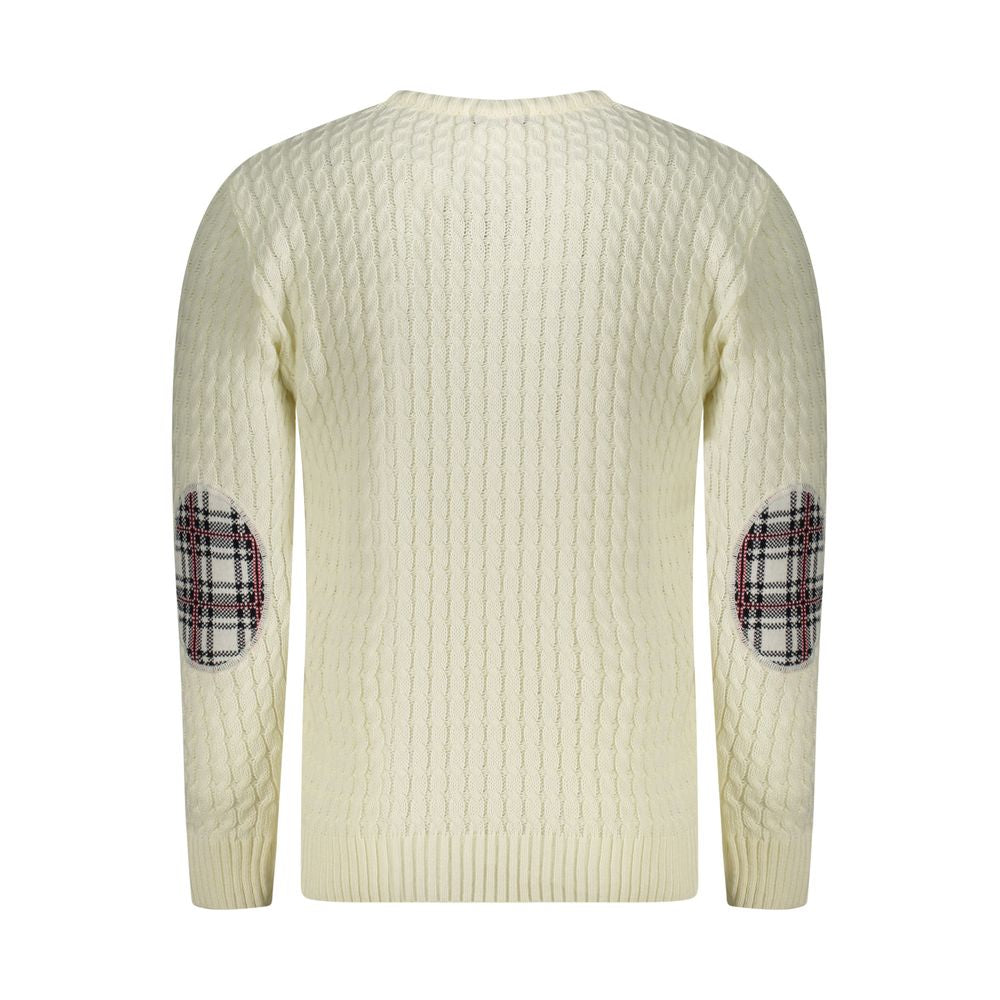 Sweatshirt by U.S. Grand Polo for men in acrylic white & signature features an provocated silhouette, detailed with a provocated and a refined for a sophisticated aesthetic.