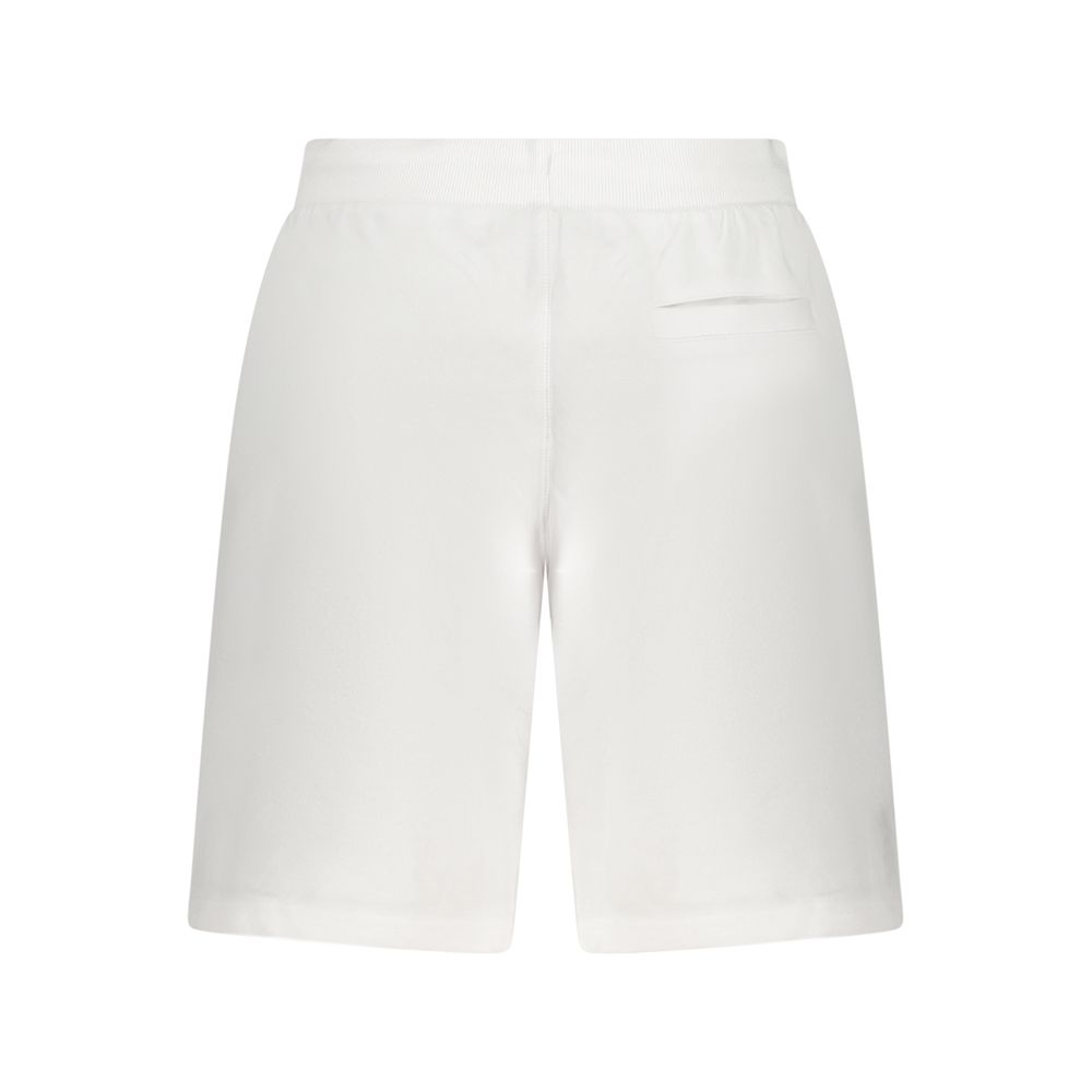 Activewear Shorts by U.S. Grand Polo for men in cotton polyester white features a dynamic silhouette with a , showcasing adjustable-waistband in a premium short cut for high-performance style.