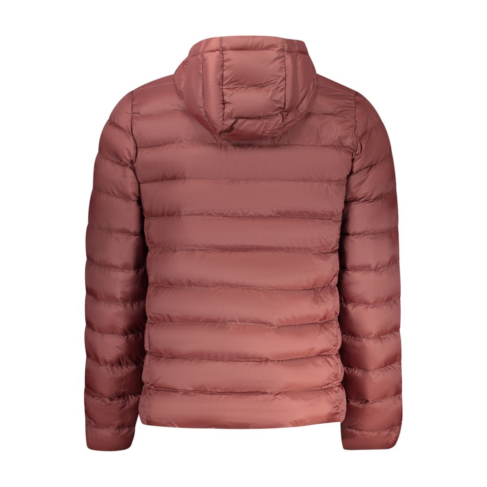 Hooded Windbreaker Jacket by U.S. Grand Polo for men in polyester red features an stylish silhouette, showcasing a sophisticated and performance-driven pockets, hooded & windproof for a premium, stylish look.