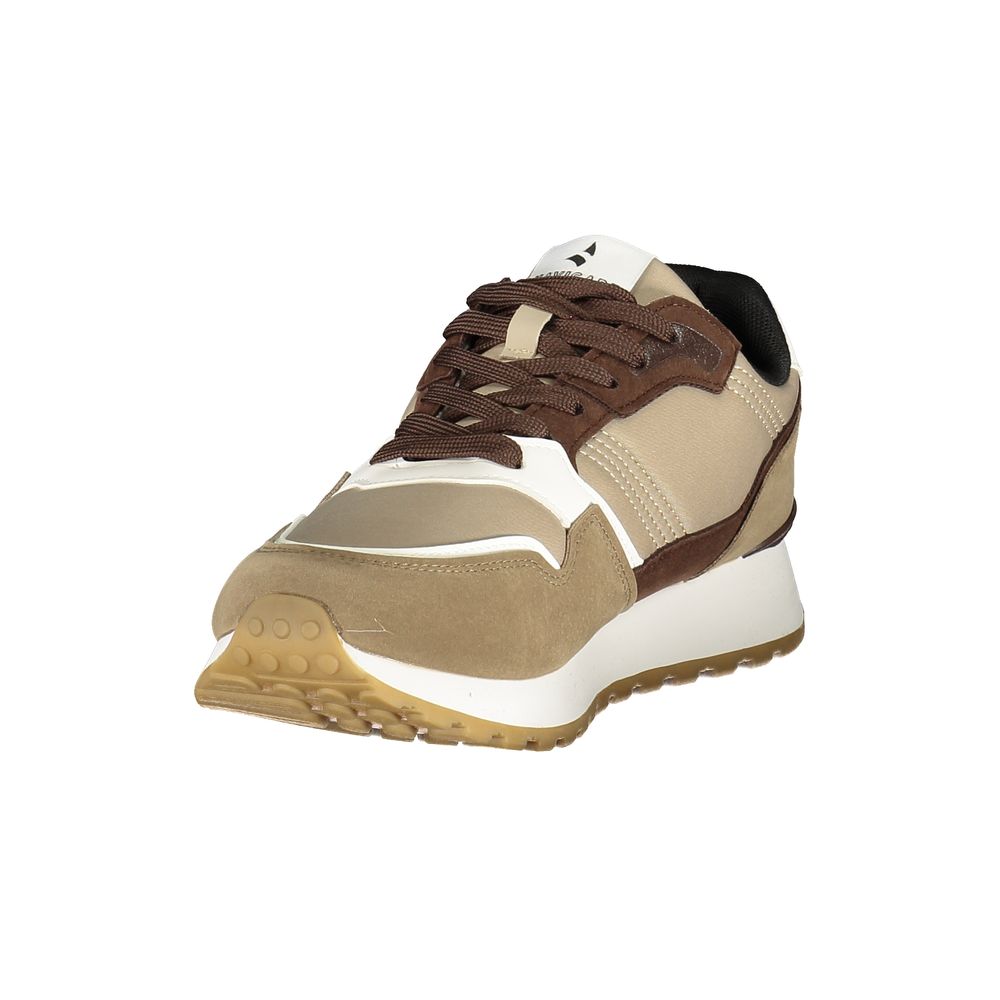 Athletic Sneakers by Navigare for men in polyester & polyurethane brown features an stately silhouette, showcasing the signature athletic style of the Men's Athletic Polyester & Polyurethane Sneakers collection with a truly stately finish.