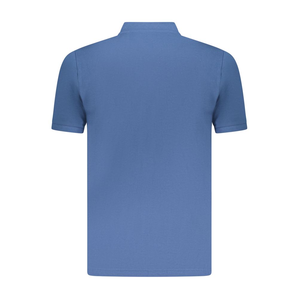 Polo Shirt by U.S. Grand Polo for men in cotton blue presents a sleek silhouette, featuring a refined mandarin neckline and for a sleek finish.