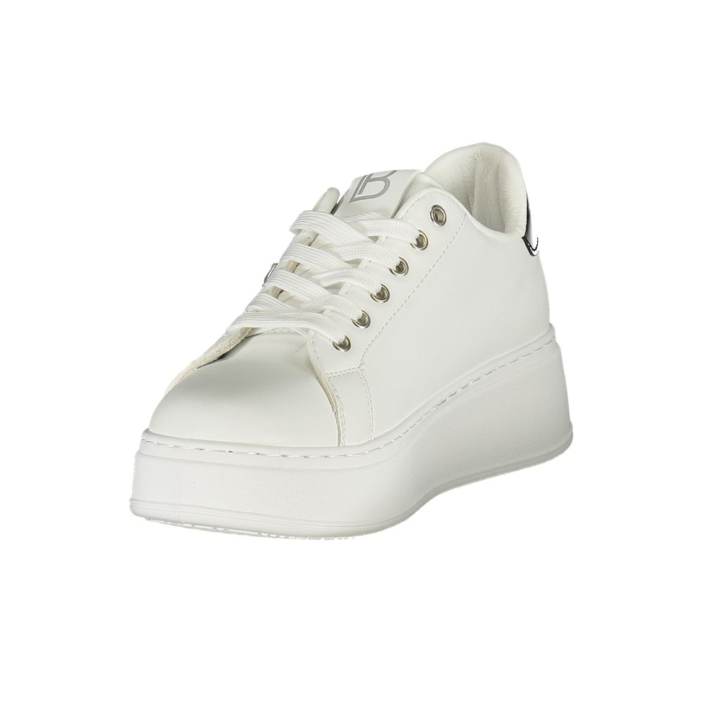 Sneakers by Laura Biagiotti for women in polyester & polyurethane white features an sumptuous design from the Women's Fashion Polyester & Polyurethane Sneakers collection, highlighting a sumptuous fashion style for a premium, high-fashion look.