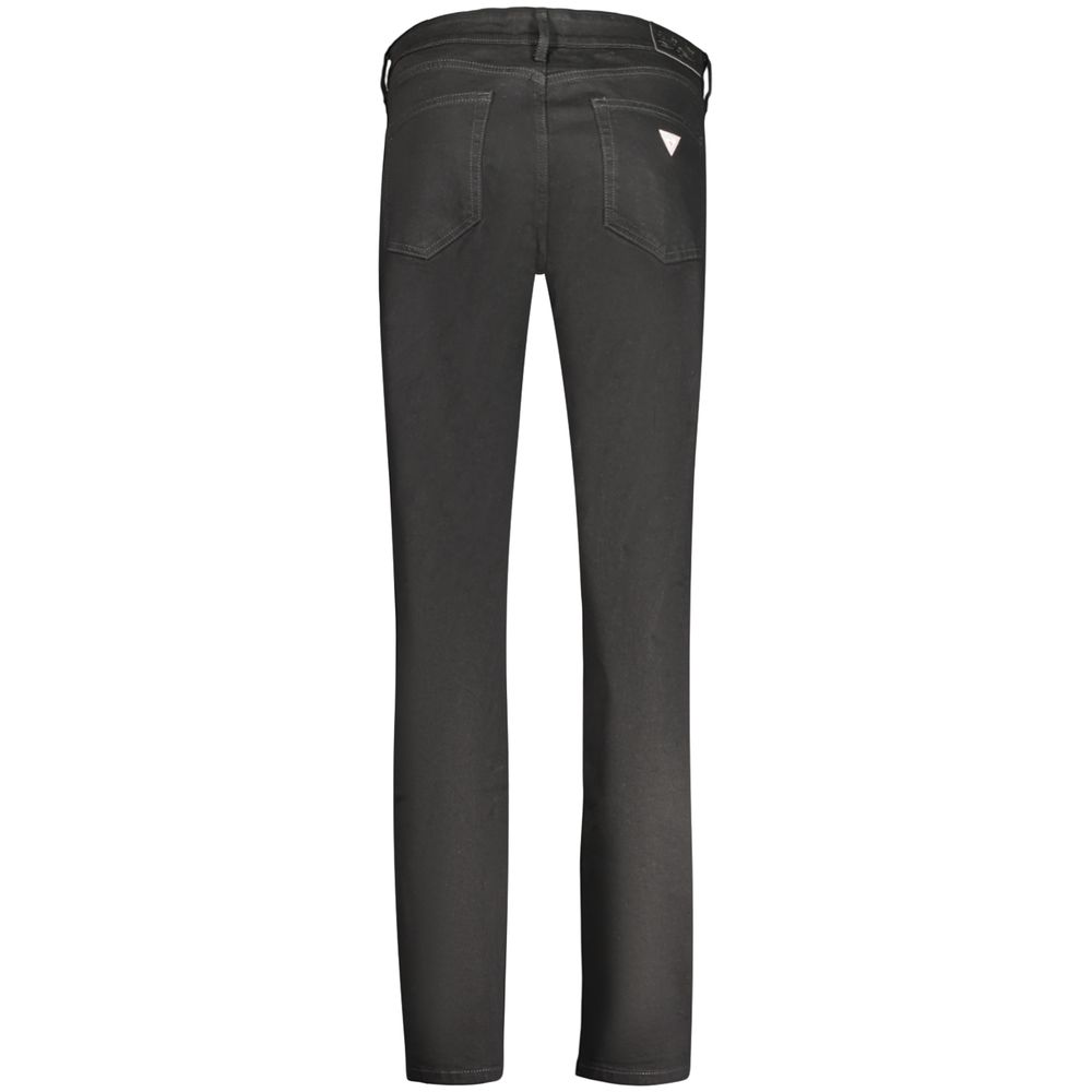 Jeans by Guess Jeans for women in stretch denim cotton black presents a refined pantology silhouette, artfully defined by a refined pantology straight-leg & slim, long, and a sophisticated .
