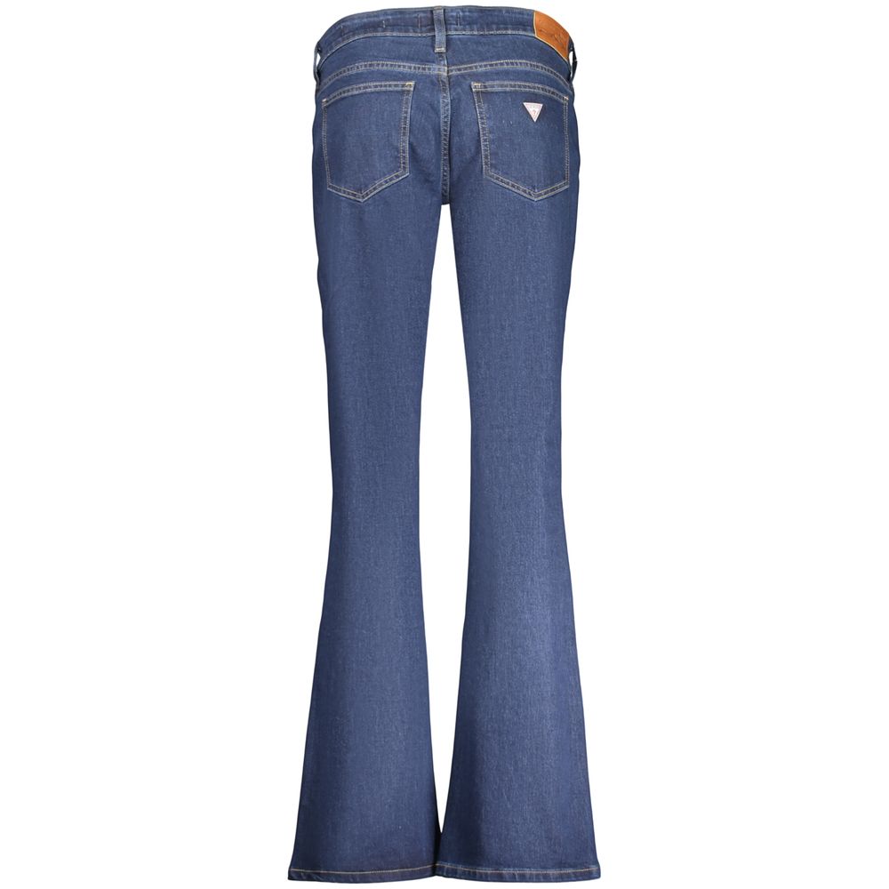 Jeans by Guess Jeans for women in stretch denim cotton blue presents a refined pantology silhouette, artfully defined by a refined pantology flared, long, and a sophisticated .