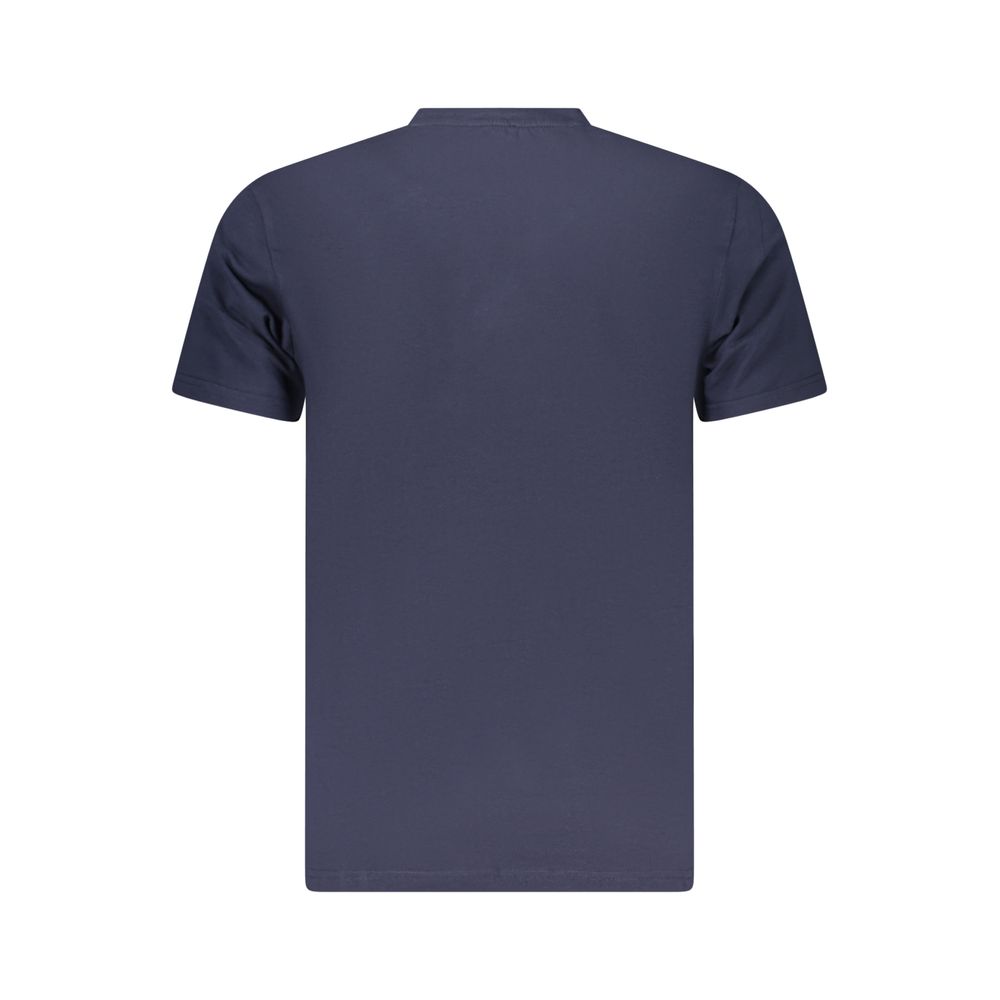 T-Shirt by Iceberg for men in stretch cotton blue & print showcases a dramatic silhouette, elegantly detailed with a dramatic and for a truly dramatic finish.