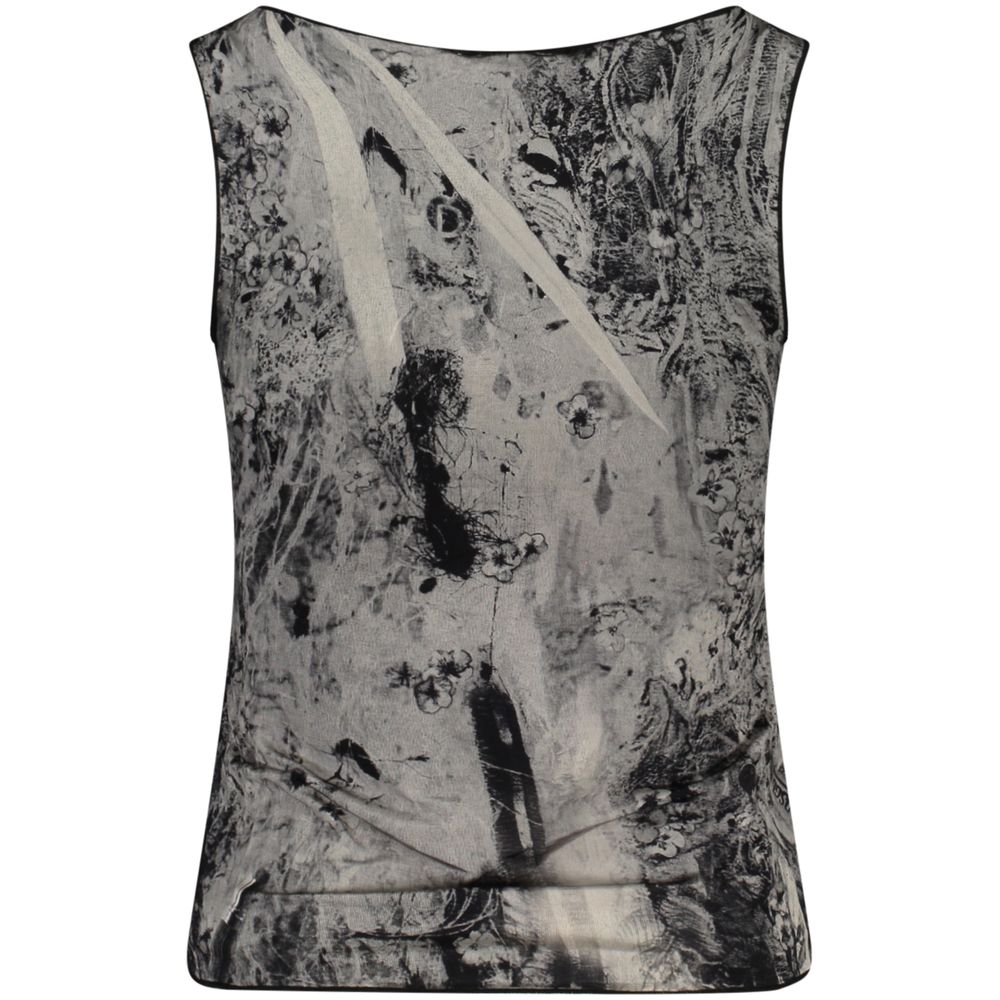 Tank Top by Desigual for women in elastane black showcases a sublime silhouette, with and crew neckline details for a sublime finish.