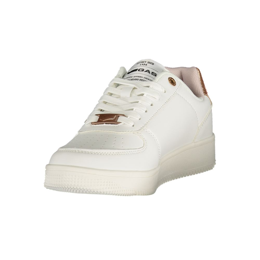 Athletic Sneakers by Gas for women in polyester polyurethane & python leather bronze & white presents a sleek silhouette, perfectly capturing the athletic style essence of Women's Athletic Polyester Polyurethane & Python Leather Sneakers with its sleek design and premium finish.