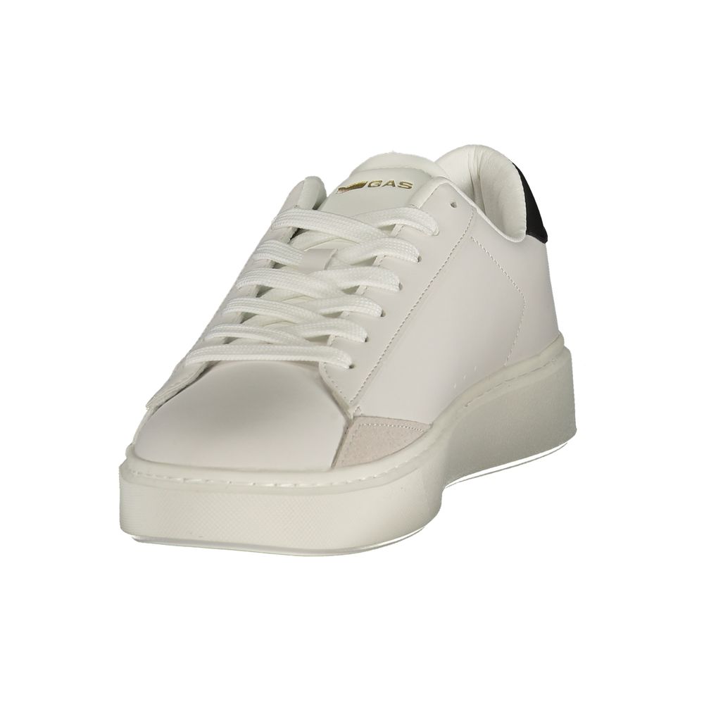 Gas Crisp Men's Low-Top Polyester & Polyurethane Sneakers - Black White