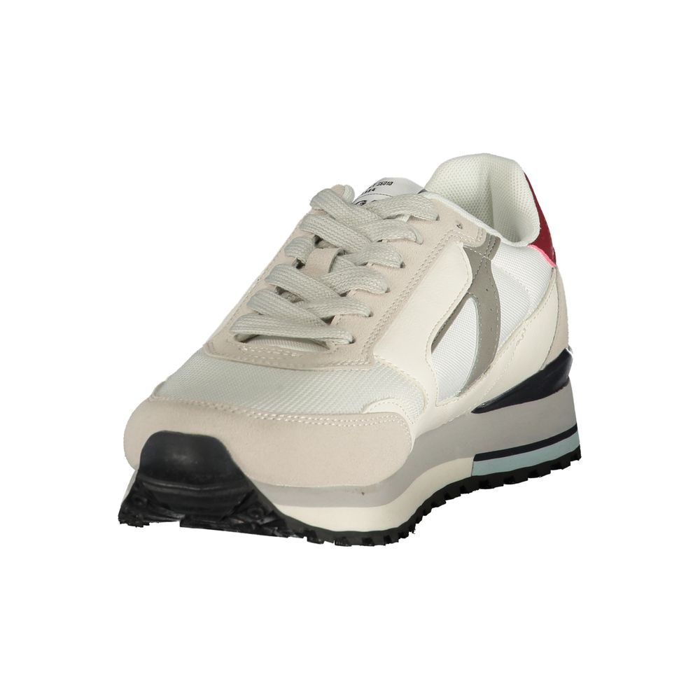 Gas Crisp Men's Athletic Canvas Polyurethane & Polyester Sneakers - Gray Red White Print