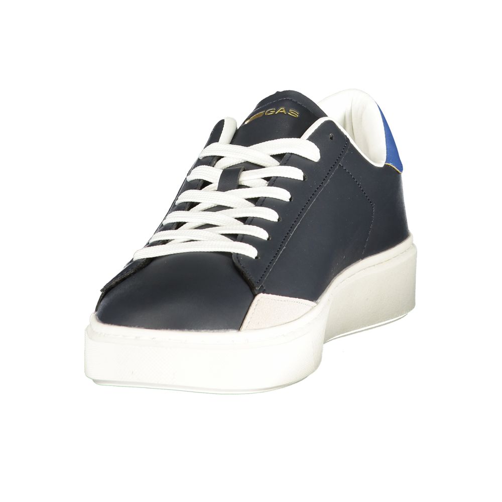 Athletic Sneakers by Gas for men in polyester & polyurethane blue & print presents a sleek silhouette, perfectly capturing the athletic style essence of Men's Athletic Polyester & Polyurethane Sneakers with its sleek design and premium finish.