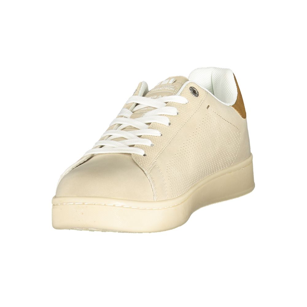 Gas Beige Polyurethane Men Sneaker