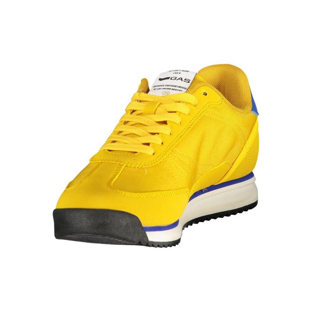 Gas Yellow Polyester Athletic Sneakers