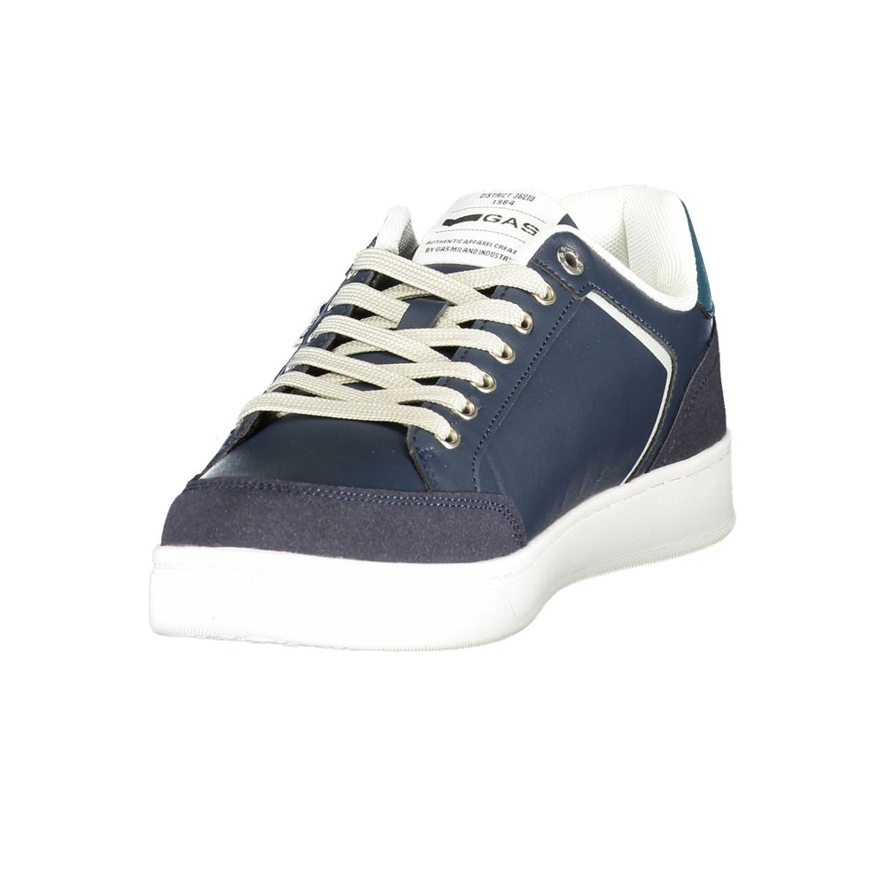 Athletic Sneakers by Gas for men in polyester & polyurethane blue presents a sleek silhouette, perfectly capturing the athletic style essence of Men's Athletic Polyester & Polyurethane Sneakers with its sleek design and premium finish.