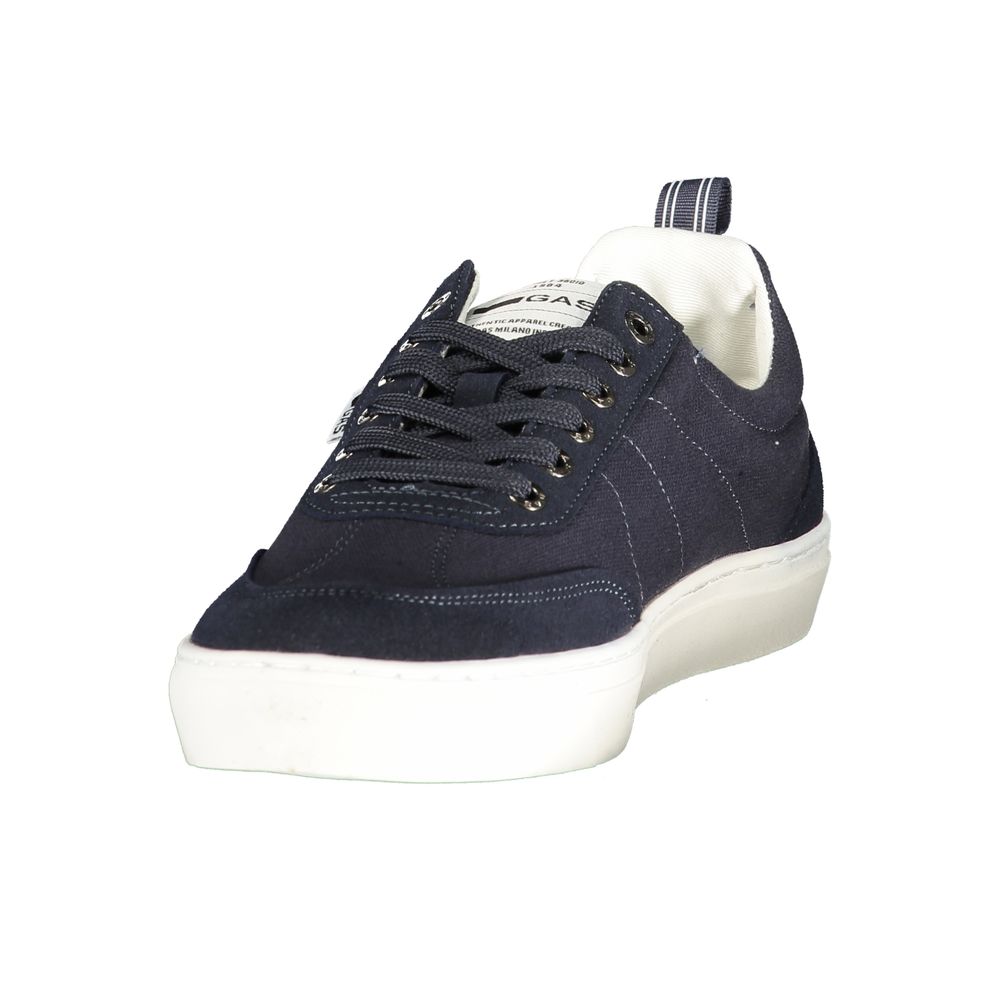 Athletic Sneakers by Gas for men in polyester blue presents a sleek silhouette, perfectly capturing the athletic style essence of Men's Athletic Polyester Sneakers with its sleek design and premium finish.