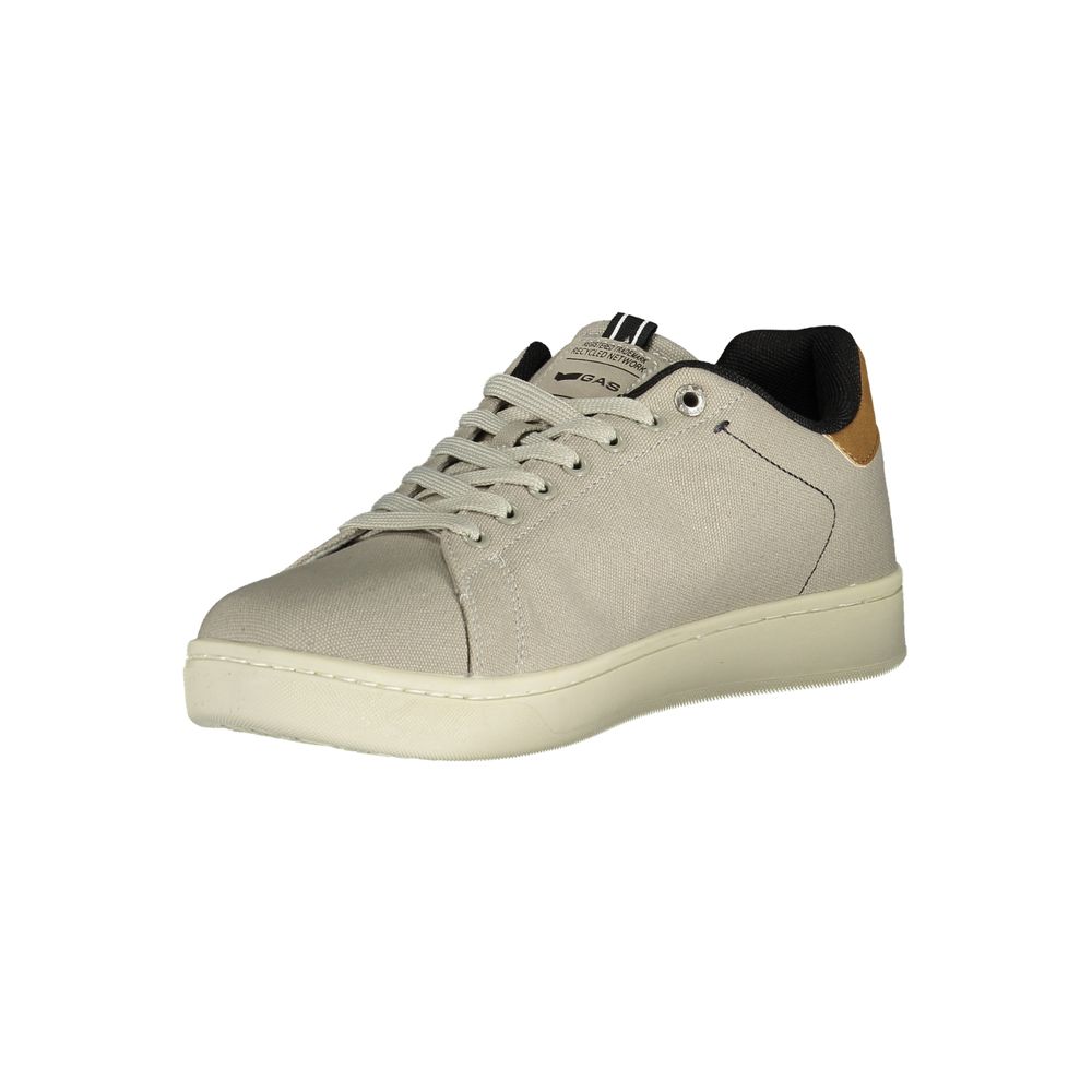 Athletic Sneakers by Gas for men in polyester brown & gray showcases a architectural silhouette, artfully capturing the essence of the Men's Athletic Polyester Sneakers with its signature architectural athletic style construction.