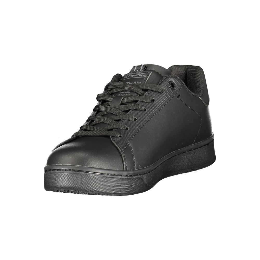 Athletic Sneakers by Gas for men in polyester black showcases an impeccable silhouette, defined by an impeccable athletic style design that perfectly captures the essence of the Men's Athletic Polyester Sneakers.