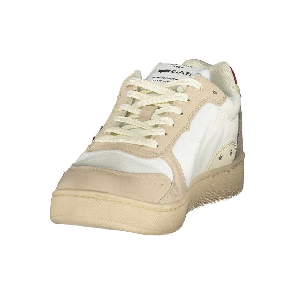 Gas White Polyester Athletic Sneakers