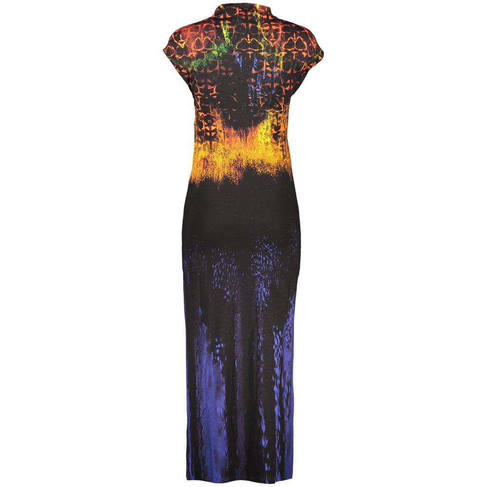 Dress by Desigual for women in elastane animal, black, patterned & print features an sultry silhouette defined by a and , falling to an sultry long for a sultry look.