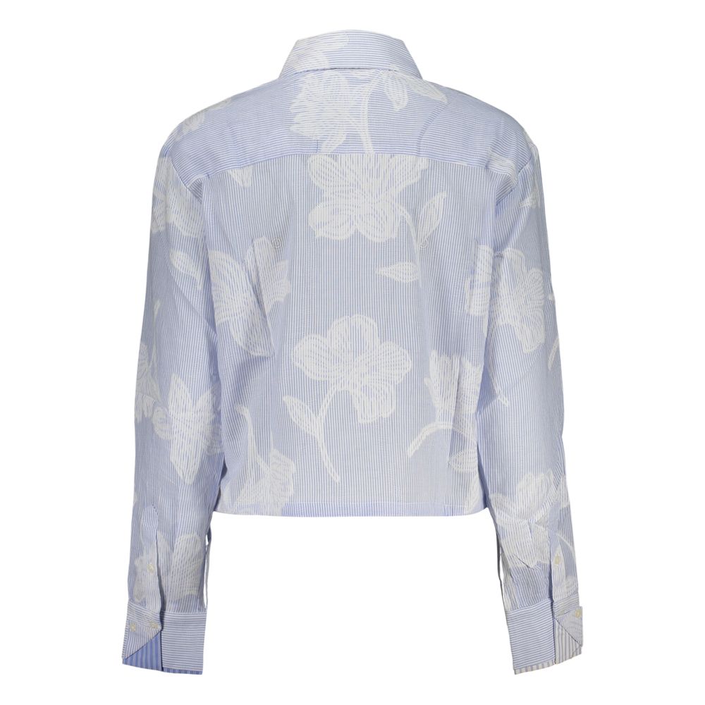 Shirt by Desigual for women in cotton blue, patterned, print & striped features an polished silhouette, showcasing a sophisticated and detail for a truly polished finish.