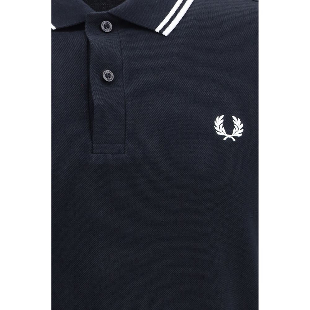 Polo Shirt by Fred Perry for men in cotton blue features a eye catching silhouette, showcasing a refined and for a eye catching finish.