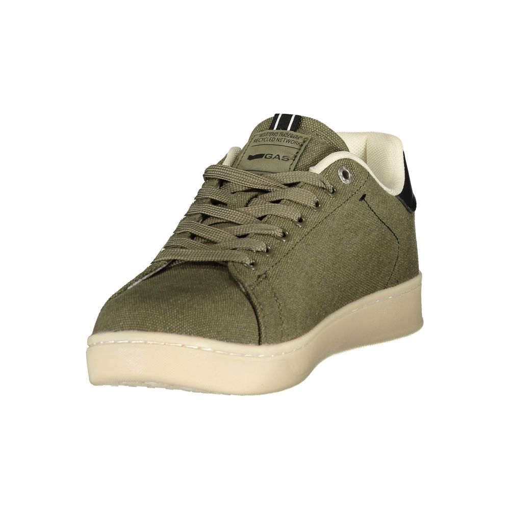 Gas Men's Athletic Polyester & Polyurethane Sneakers - Black Green