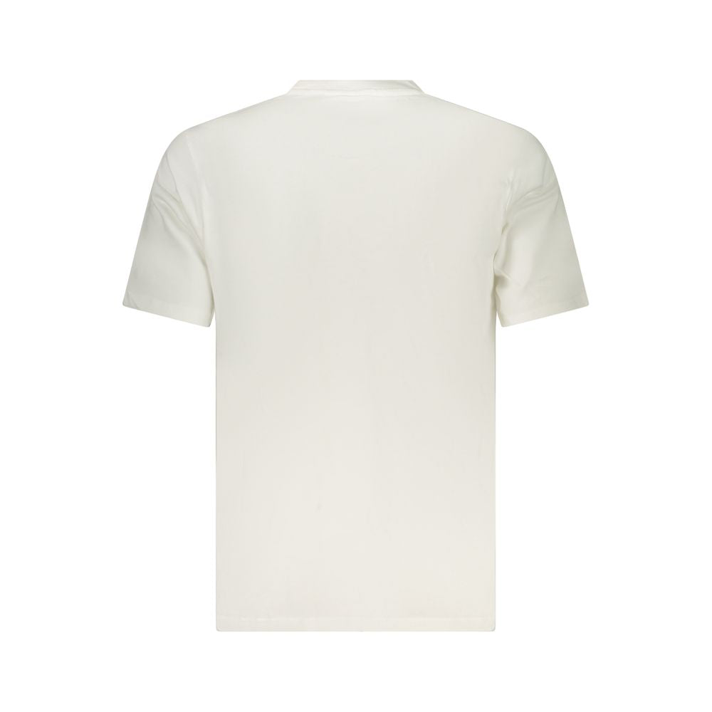 Activewear T-Shirt by Converse for men in cotton canvas white features a sporty silhouette with and , showcasing innovative for a sporty finish.
