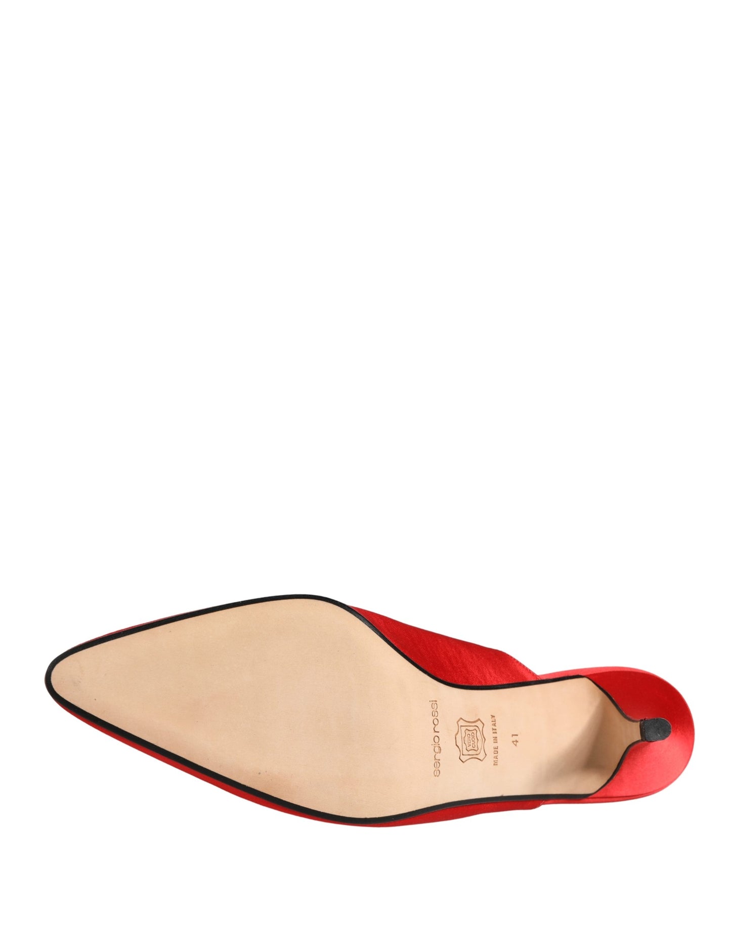Dolce & Gabbana Red Suede Heel Mule Shoes