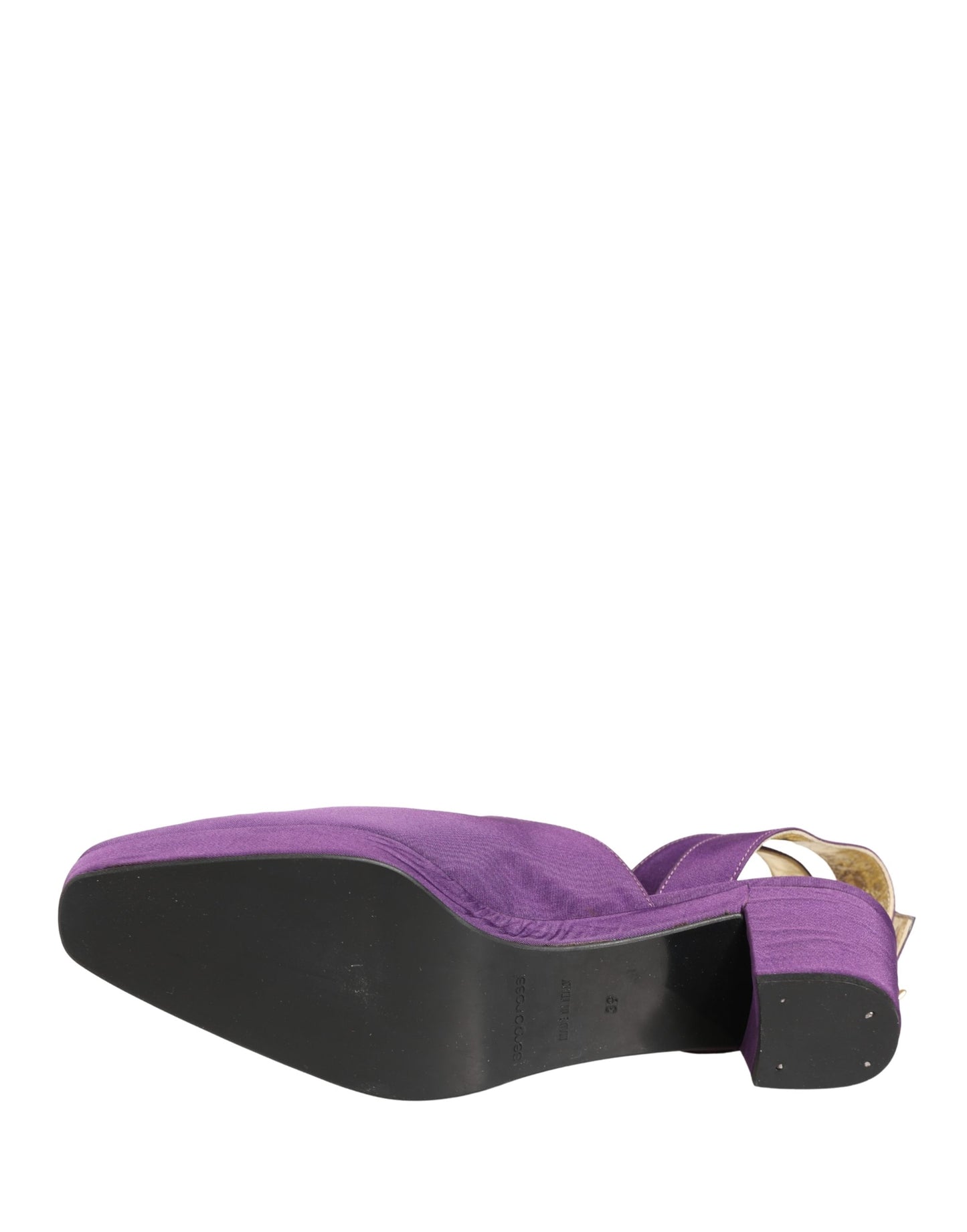 Dolce & Gabbana Purple Suede Sandals Shoes