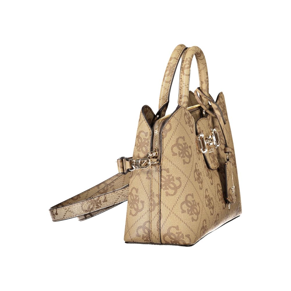 Handbag by Guess Jeans for women in polyethylene beige features a exquisite silhouette, showcasing a secure snap & zipper and exquisite built-in-compartments, external-pockets & internal-pockets with versatile shoulder-strap, adjustable-strap & handle for a exquisite finish.