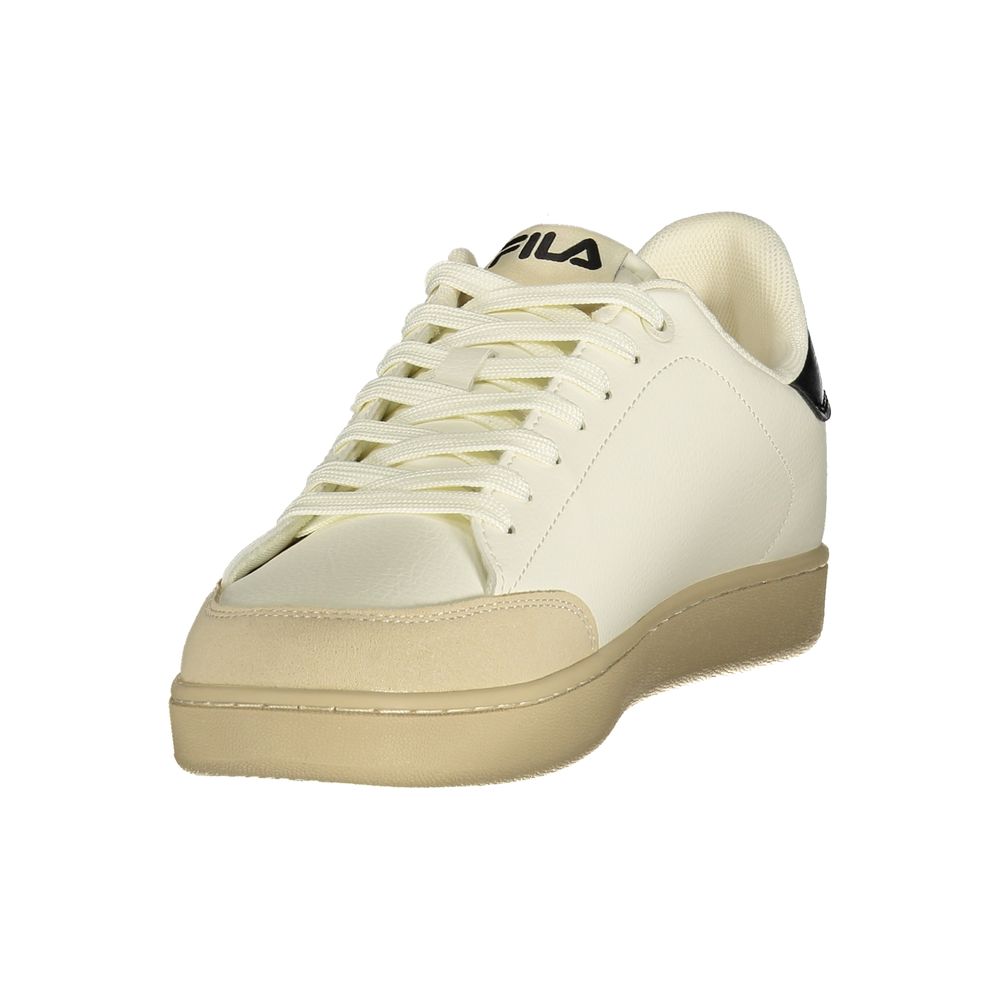 Sneakers by Fila for men in polyester black, white & print features an opulent silhouette from the Men's Low-Top Polyester Sneakers collection, showcasing a signature low-top style with an opulent finish.