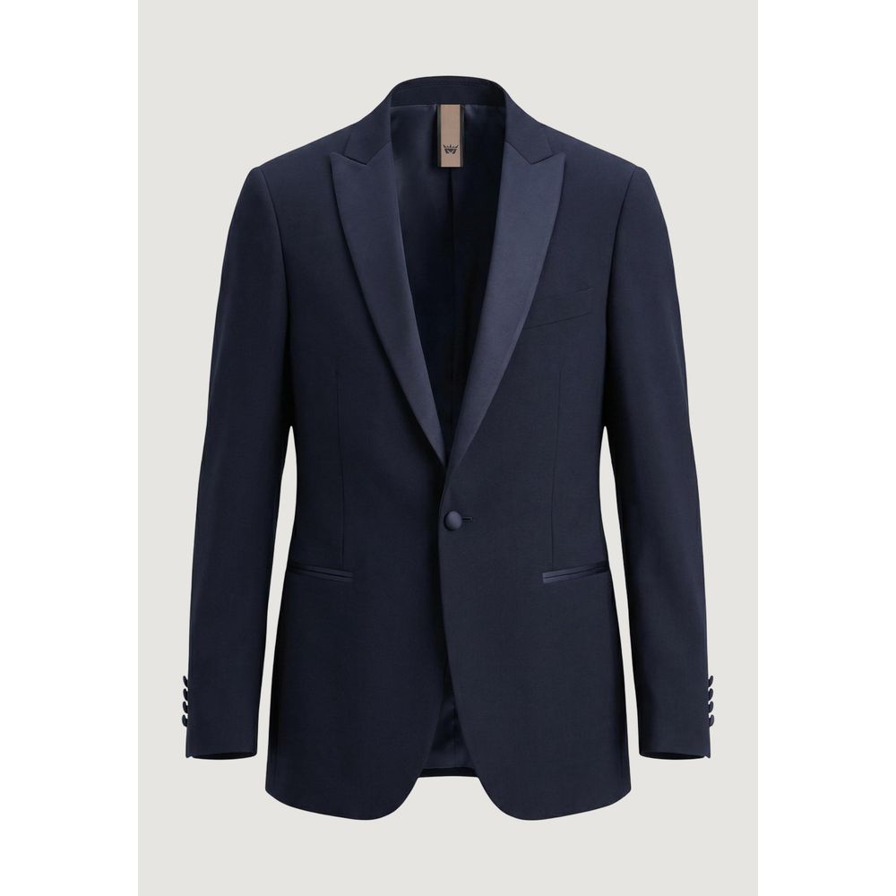 Mulish Men's AB Polyester & Viscose Pant Suit - Blue