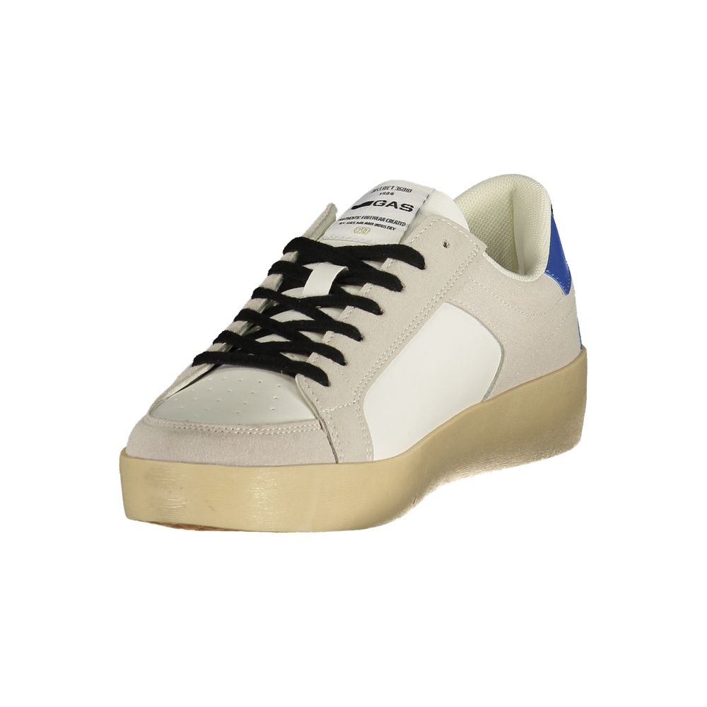 Gas Men's Low-Top Polyester & Polyurethane Sneakers - White