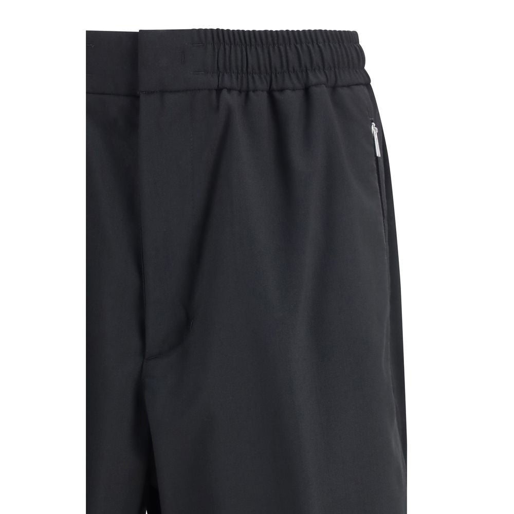 LAMINAR Black Polyester Casual Pants