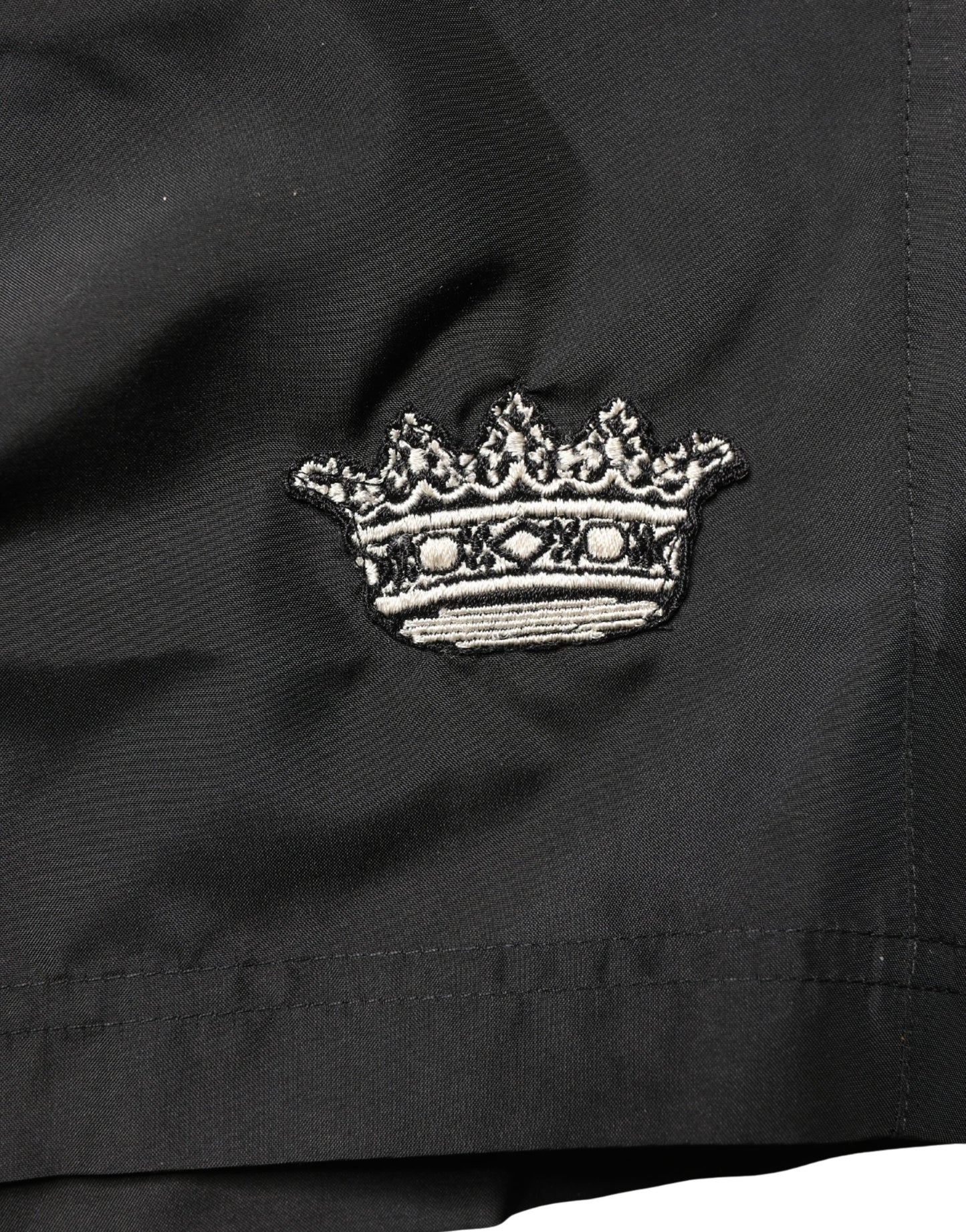 Dolce & Gabbana Black Polyester Drawstring Men Shorts Swimwear