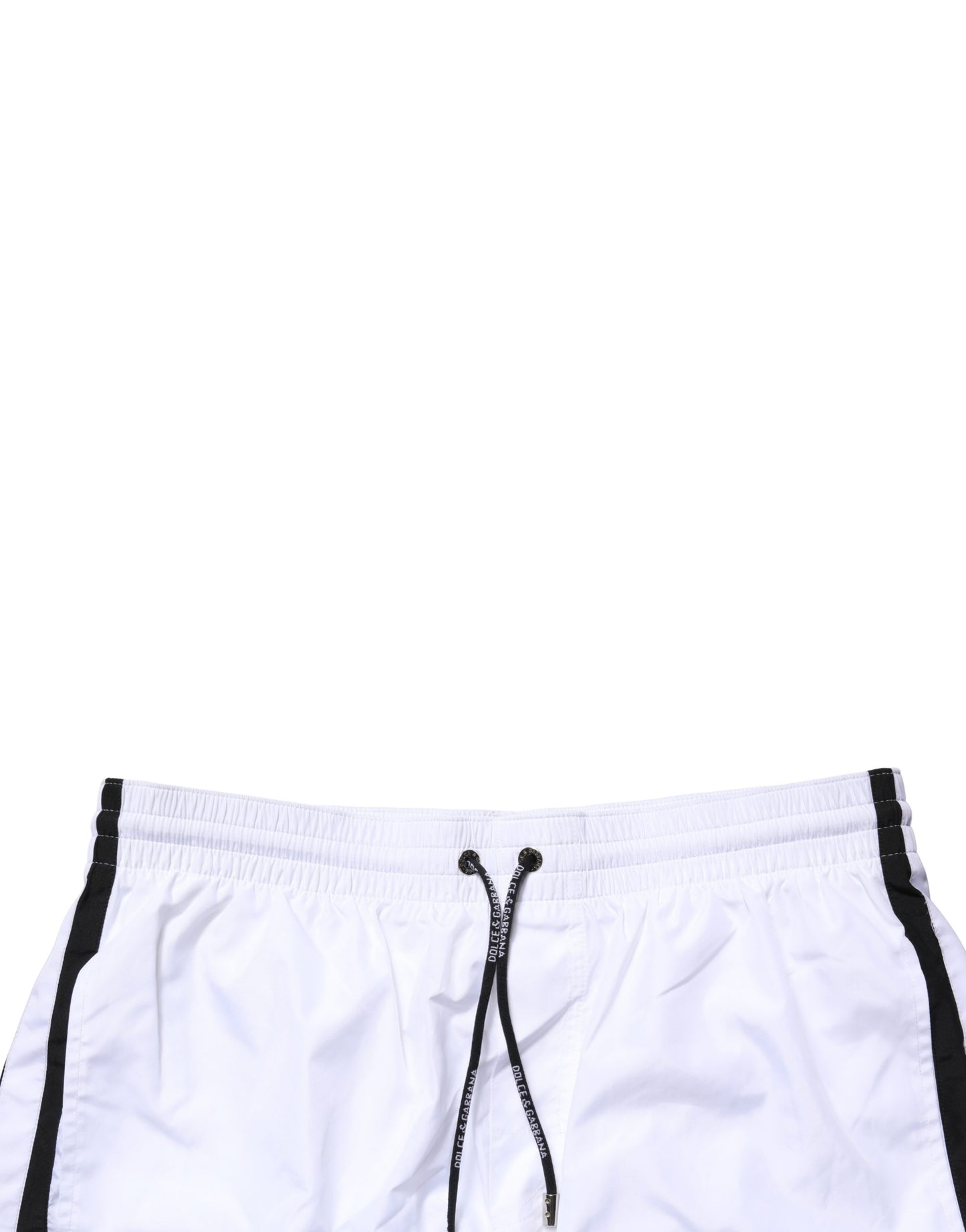 Dolce & Gabbana White Drawstring Men Swim Shorts Swimwear
