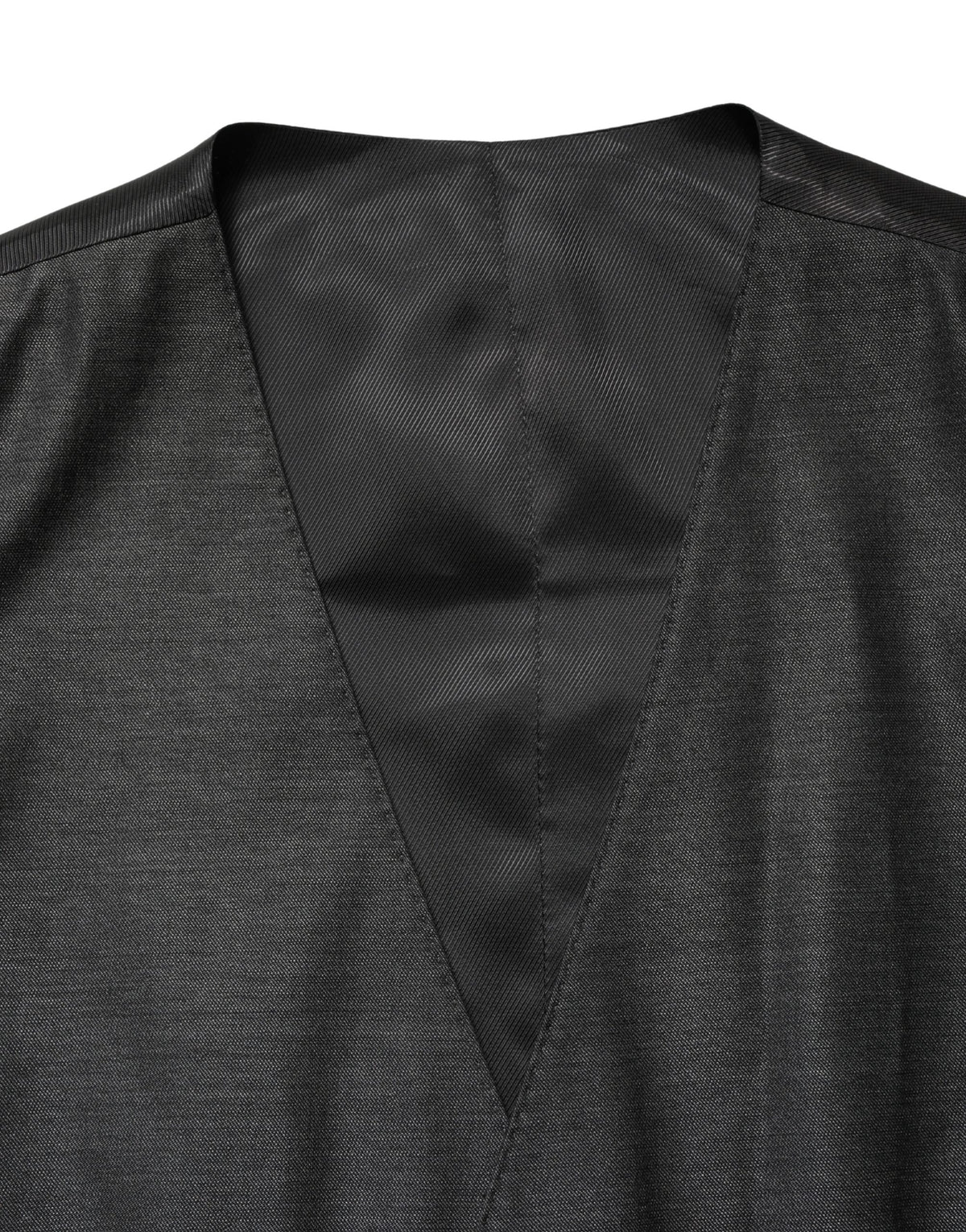 Dolce & Gabbana Men's Virgin Wool Silk Viscose & Cupro Vest - Dark Gray