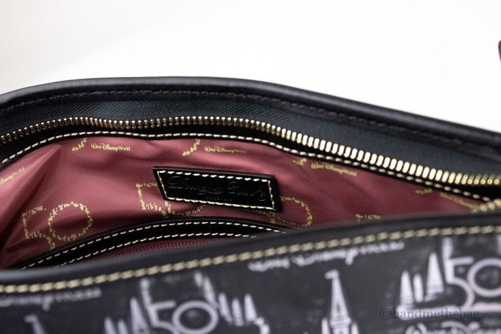 Dooney & Bourke Black Walt Disney World 50th Anniversary Leather Tote Bag