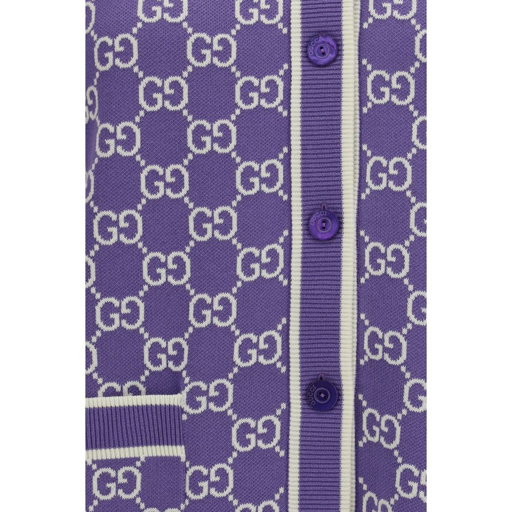 Gucci Purple Cotton Cardigan